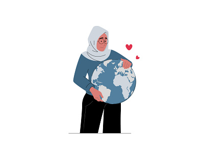 Sustainability care character cop27 earth green illustration love planet sustainability vector women