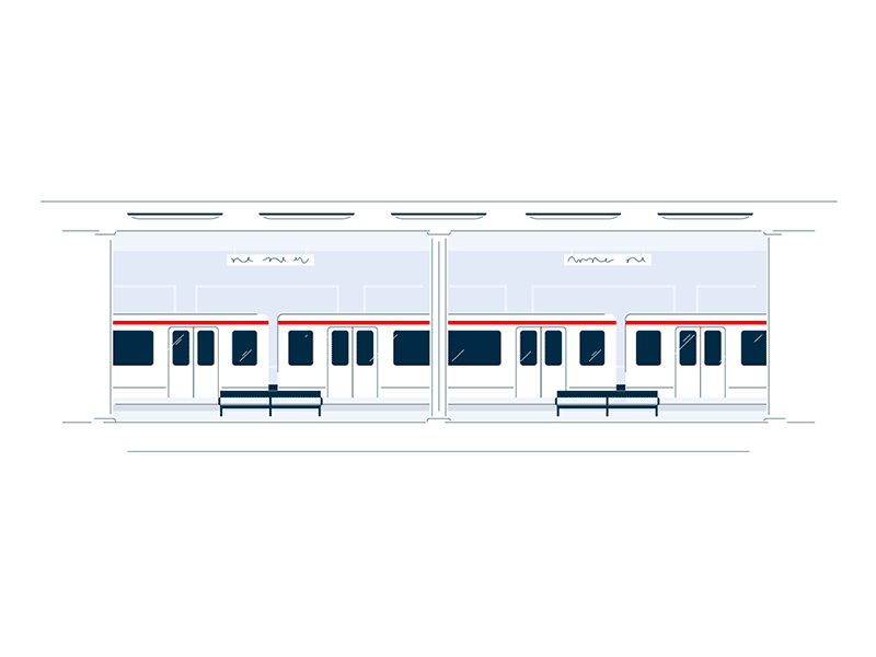 Train alstom character illustration metro train underground vector