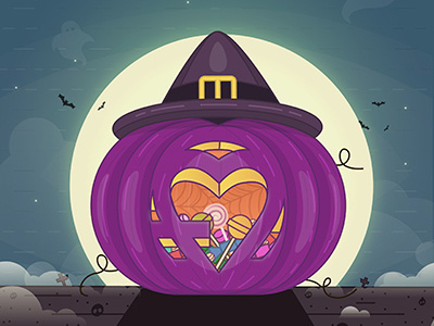 Purple pumpkin care2save halloween night pumpkin
