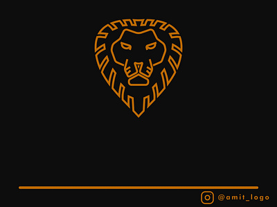 Lion logo mark branding design illustration logo vector