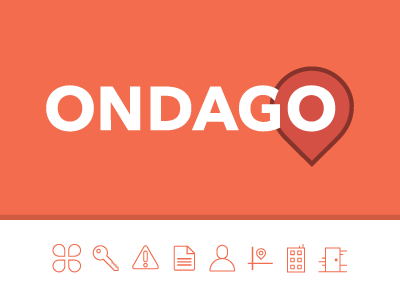 ONDAGO & Symbols flat ios leasing orange outline real estate symbols ui ux warm