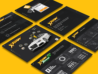 Xzilon Tablet App auto black and yellow cars ipad marketing tablet