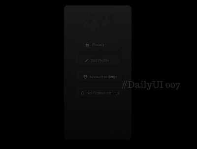 #DailyUI 007 black daily 100 challenge dailyui design figmadesign neumorphism ui ux