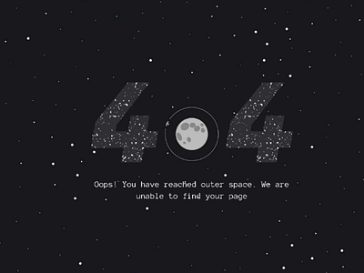 #DailyUI 008 ( Take 2 ) black 404pagenotfound canva dailyui dailyuichallenge outerspace