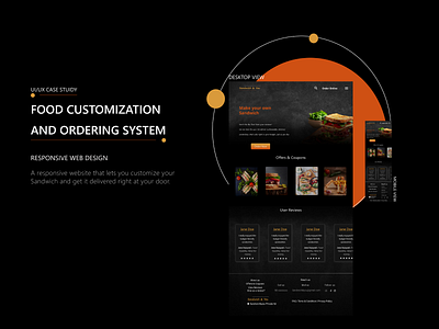 UX/UI Case study for food customization and ordering system casestudy figmadesign responsive ui uidesign ux uxdesign uxui webdesign