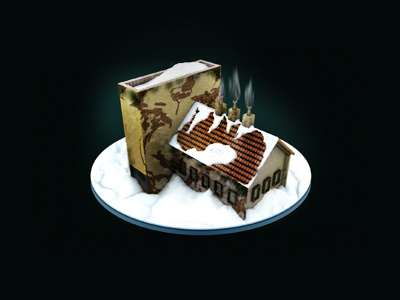 Snowed factory icon 3d app icon factory icon icon design illustration logo