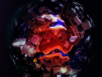 Planetmicro 3d icon illustration logo miniature planet space