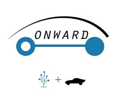 Driverless car "onward" car logo daily logo challenge graphic illustrator logo designer logos technology