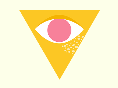 Egg fIipper Logo eye gif egg loop blink animation triangle yellow logo