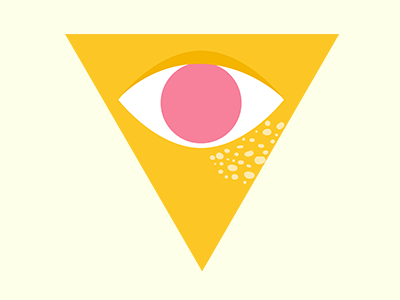 Egg fIipper Logo animation blink egg eye gif logo loop triangle yellow
