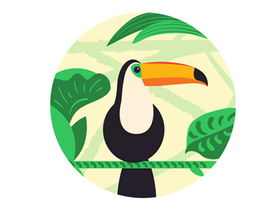 WIP bird jungle nature toucan tucan vector