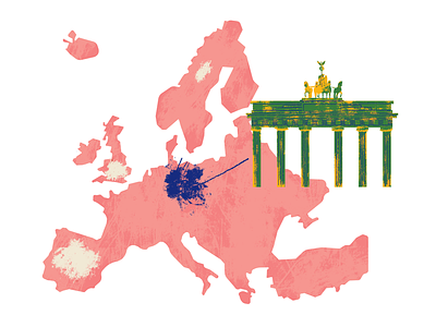 Europe berlin brandenburger tor map