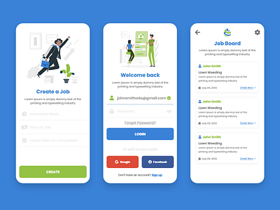 Job Find App app app design client concept creative design design design app designer find graphic design great illustration ios app design job jobfind love