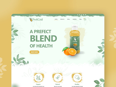 FruitCold - Website Design awesome design concept creative design design juice design juice ui design juice website ui ui design ui juice uiux design ux design website design