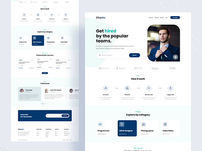 Zilojobs - Creative Landing Page creative design homepage homepage design landing design landing page landing page design landingpage mockup template templates ui design uidesign uiux