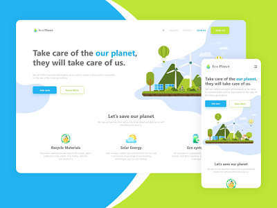 Eco Planet - Green Energy eco eco friendly ecology environment green green energy greens homepage landing page nature template ui design
