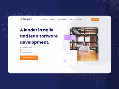 Bacancy - Software Development Hero Section