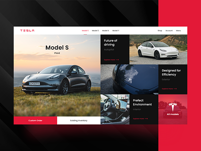 TESLA | Modern Homepage - XD Challenge