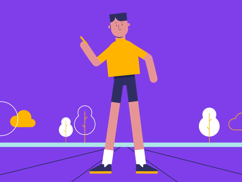 Career animation character flat illustration motion