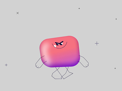 GUMonster 2d animation art character design flat illustration motion rig rubberhose