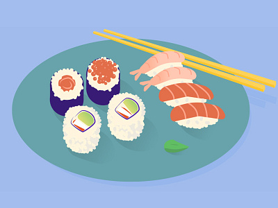 Sushi explainer food plate sushi