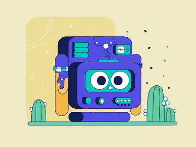 robot adobe art artwork characterdesign charecter design dribbble flat flat design illustration illustrator robot vector