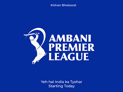 IPL starting Today. branding content creative design creativity cricket cricket logo ipl team typography