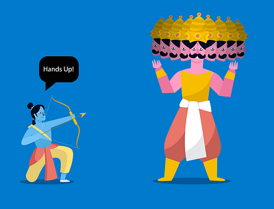 Hands Up! advertising branding content contentmarketing creative creative design creativity creators dusshera dusshera2020 illustration ui vector