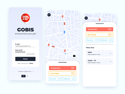 Suroboyo Bus Mobile App Redesign app bus design public transportation redesign ui ux