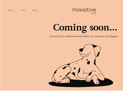 Pawsitive Café - Brand identity and illustration branding illustration mockup website