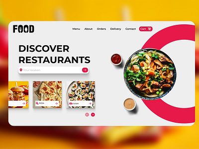 Food Ordering Website banner banner design branding design graphic illustration logo ui ux vector web webdesign website