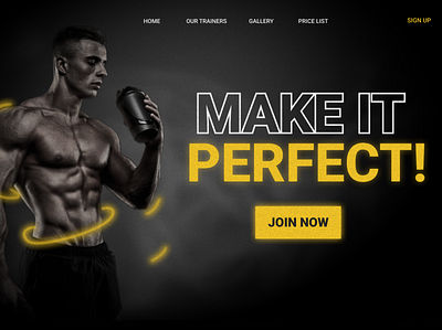 Gym Landing Page design figma graphic ui uiux ux web webdesign website