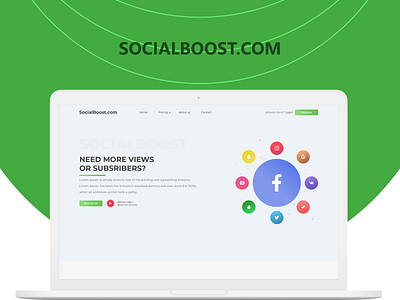 Social media boosting website