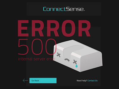 ConnectSense - Error 500 app error illustration switch typography
