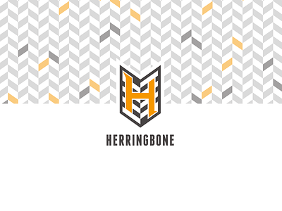 Herringbone identity logo pattern shield