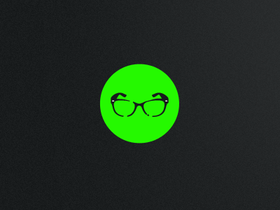 Nerdular Logo glasses icon neon nerd