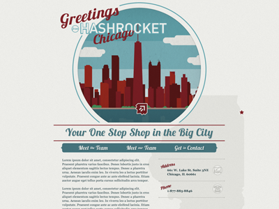 A little more circle city illustration landing page skyline website