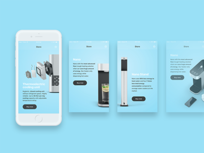 Watercooler App Design app design experience interface ios iot store ui user ux watercooler