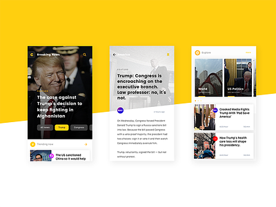 Catalyst App Design aggregator app catalyst design interface ios news politics ui ux
