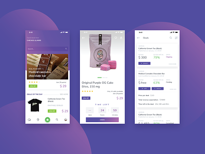 Deals Platform App app cannabis deals design experience interface ios marketplace store ui user ux