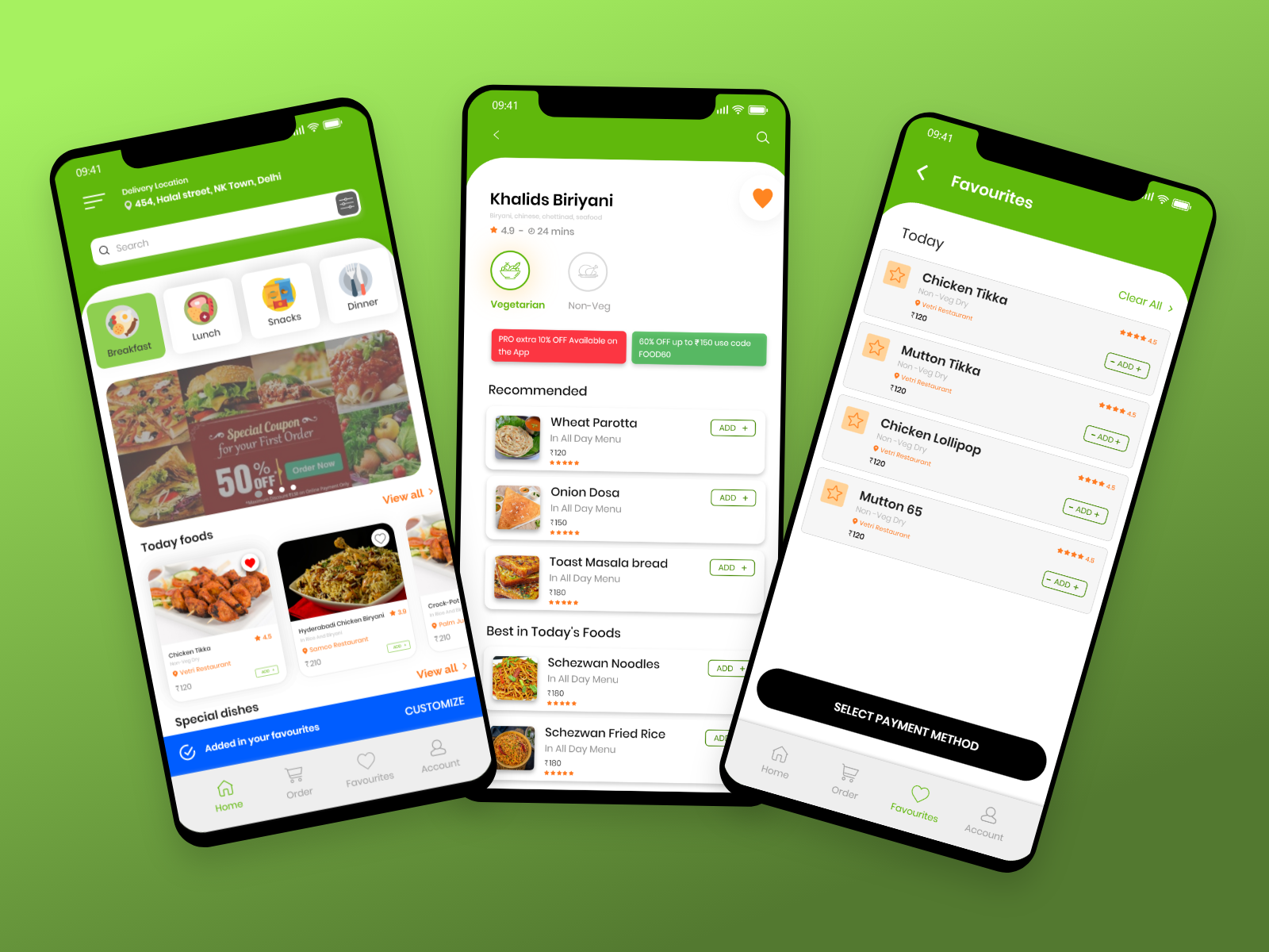 Kitchen App Home Screen By Naresh On Dribbble   Dribble Presentation   3 4x 