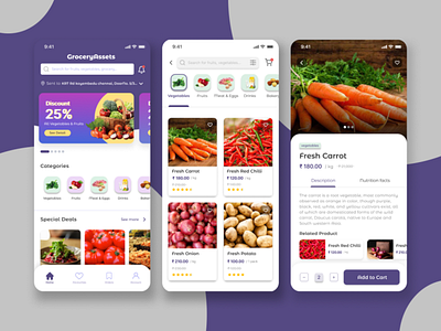 Grocery Asset Mobile App( Homepage )