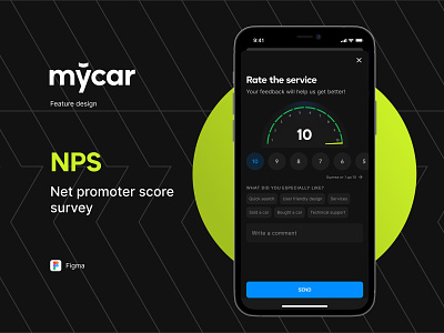 Net promoter score feature design car marketplace e commerce feature design metrics net promoter score nps speedometer ui ui design