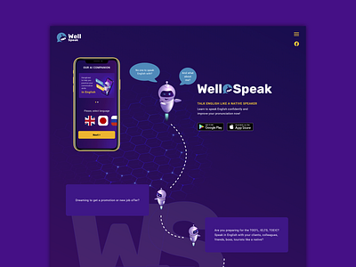 WellSpeak App app design education interface lending mobile teaching ui uiux ux web