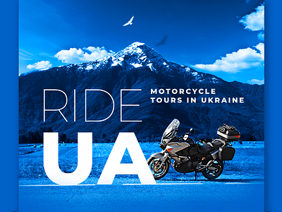 RideUA — UI/UX design for Motorcycle tours in Ukraine design illustration moto motorbike motorcycle road tourism tours travel ua ui uiux ux web