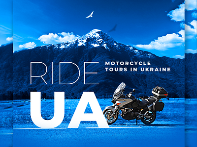 RideUA — UI/UX design for Motorcycle tours in Ukraine branding design illustration interface logo moto motorbike motorcycle presentation presentation design road tours travel turism ua ui uiux ux web