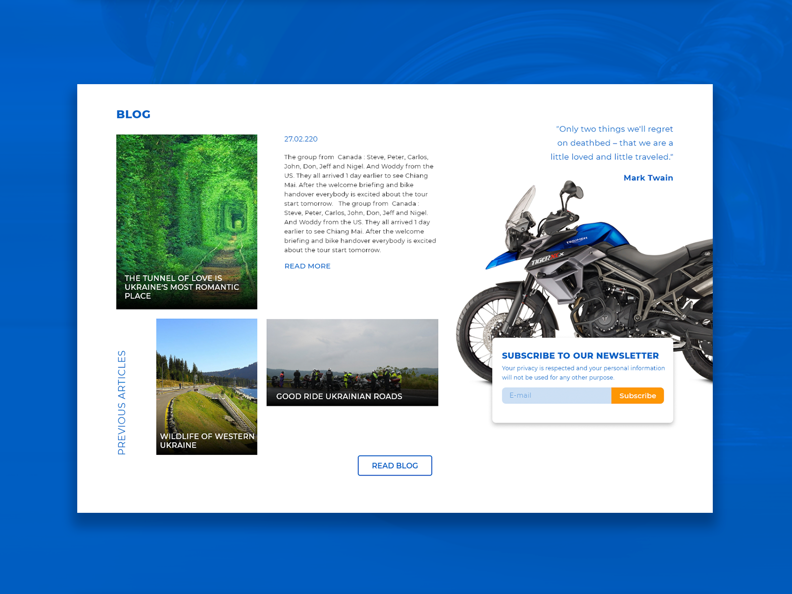 RideUA — UI/UX design for Motorcycle tours in Ukraine by Oleksandr ...