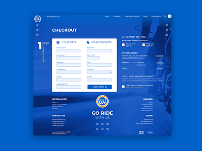 RideUA — UI/UX design for Motorcycle tours in Ukraine