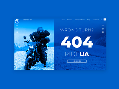 RideUA — UI/UX design for Motorcycle tours in Ukraine 404 404 error 404 page design interface moto motorcycle travel turism ui uiux ux web
