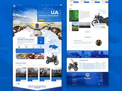 аватар пользователя RideUA — UI/UX design for Motorcycle tours i design interface logo moto motorcycle travel ui uiux ux web